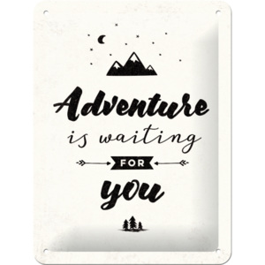 Placă metalică - Adventure is Waiting for You