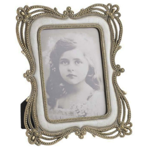 Rama foto Splendor, rasina, alb/auriu, fotografie 10 x 15 cm