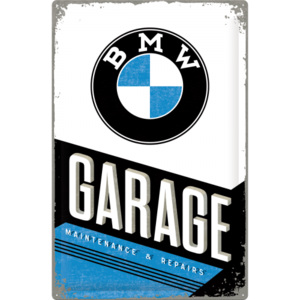 Placă metalică: BMW Garage - 60x40 cm