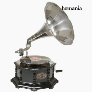 Gramofon Octogonal Negru Argintiu - Old Style Colectare by Homania
