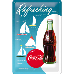 Placă metalică - Coca-Cola (barci)