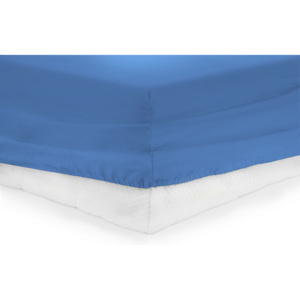 Cearceaf de pat cu elastic, Heinner, HR-ZSHEET-140BLUE, 140x200 cm, bumbac