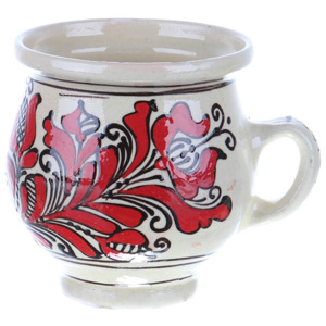 Ceasca vin / ceai / cafea ceramica rosie de Corund 300 ml