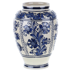 Vaza de ceramica albastra de Corund 22 cm