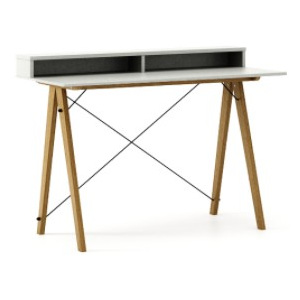 Masa de birou Desk Slim Oak Light Grey II, L120xl50xh85 cm