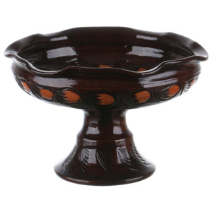Fructiera din ceramica maro de Corund