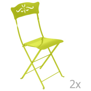 Set 2 scaune grădină pliabile Fermob Bagatelle, verde