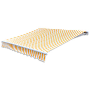 Pânză copertină galben & alb 4 x 3 m (cadrul nu este inclus)