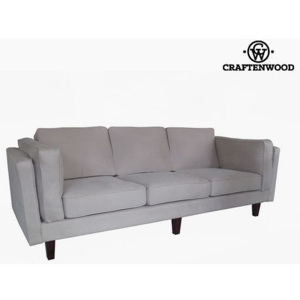 Canapea cu 3 Locuri Lemn de pin Imitație de piele Bej (228 x 92 x 80 cm) by Craftenwood