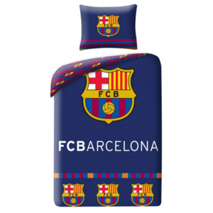 Lenjerie de pat copii Cotton FC Barcelona FCB-8009BL