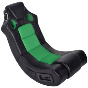 Scaun gaming verde și negru
