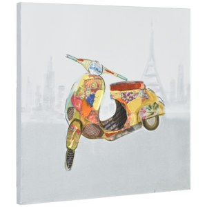 [art.work] Tablou pictat manual - scuter model 4- panza in, cu rama ascunsa - 60x60x3,8cm