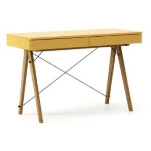 Masa de birou desk Basic Oak Mustard, L100xl50xh75 cm
