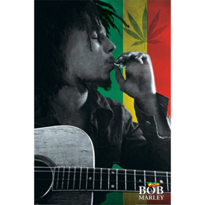 Poster - Bob Marley (colorful smoke)