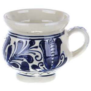 Ceasca vin / ceai / cafea ceramica albastra de Corund 300 ml