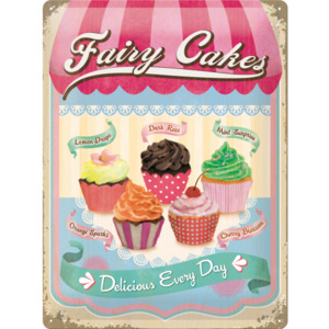 Placă metalică - Fairy Cakes Cup Cakes