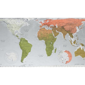 Harta lumii în husă transparentă Future Map, 101 x 58 cm