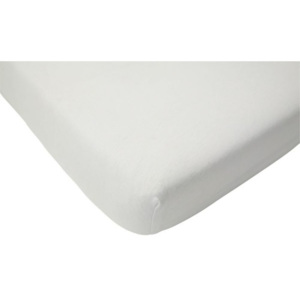 Cearsaf alb pentru pat bebe 70x140 cm Jollein, 511-565-00001, 100% bumbac organic