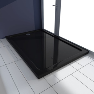 Tavă de duș dreptunghiulară din ABS, 80 x 120 cm, negru