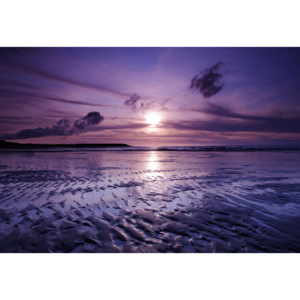 Fototapet: Apus de soare violet - 184x254 cm