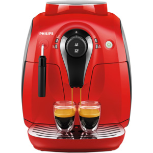 Espressor automat Philips HD8651/29, Dispozitiv spumare, Rasnita ceramica, Autocuratare, 15 Bar, 1 l, Rosu