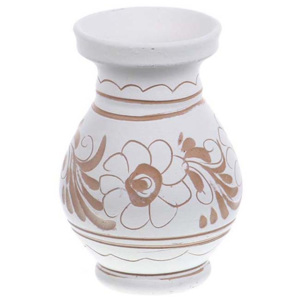 Vaza de ceramica alba de Corund 9,5 cm Model 1