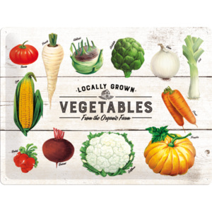 Placă metalică - Locally Grown Vegetables