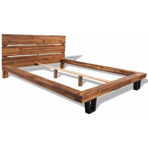 Cadru de pat din lemn masiv acacia 140 x 200 cm
