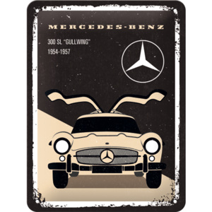 Placă metalică: Mercedes-Benz (300 SL "Gullwing") - 20x15 cm