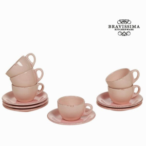Set de 6 cesti din ceramica roz - Kitchen's Deco Colectare by Bravissima Kitchen