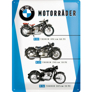 Placă metalică: BMW Motorräder - 40x30 cm