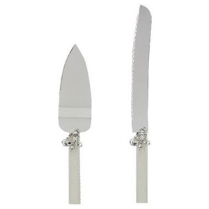 Placate cu argint fluture tort cuțit & Server Set