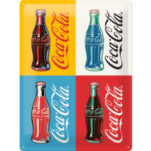 Placă metalică: Coca-Cola Pop Art (2) - 40x30 cm