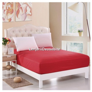 Husa de pat cu elastic 100x200cm rosu
