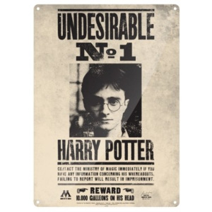 Harry Potter - Undesirable No.1 Placă metalică, (29,5 x 42 cm)