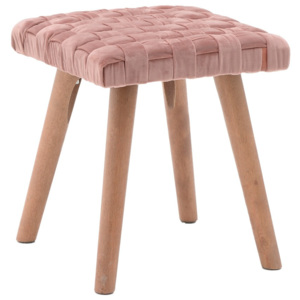 Scaun cu picioare din lemn InArt Deborah, roz