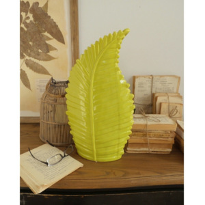 Decorațiune din ceramică Orchidea Milano Tropical Leaf Yellow, înălțime 47 cm