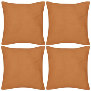 Huse de pernă din bumbac, 50 x 50 cm, portocaliu, 4 buc
