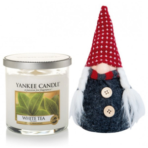 Set Lumanare Parfumata Pahar Mic White Tea Decoratiune Gnom, Yankee Candle