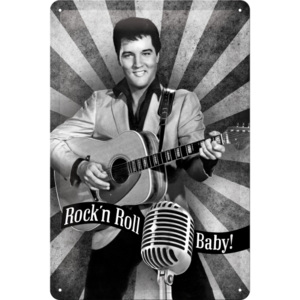Nostalgic Art Placă metalică - Elvis Presley Rock'n'Roll Baby!