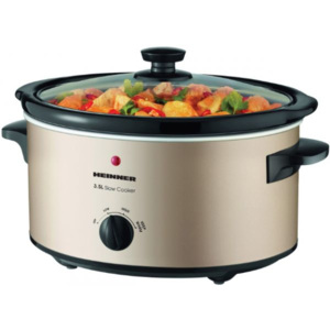 Slow cooker Heinner HSCK-35CR, 3.5 l, 160 W, 2 setari de temperatura (Auriu)