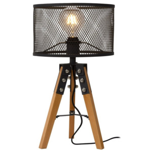 Lucide Aldgate 20508/81/30 Veioze, Lampi de masă lemn negru 1 x E27 max. 40W 51 x 29 x 29 cm