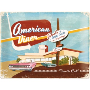 Placă metalică - American Diner