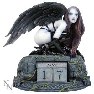 Calendar perpetuu de birou cu înger gotic - Fiica lui Lilith