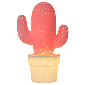 Lucide Cactus 13513/01/66 Iluminat ambiental alb roz 1 x E14 max. 40W 30,5 x 20 x 20 cm