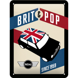 Placă metalică - Mini Cooper (Brit Pop)