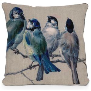 Pernă Surdic Blue Birds, 45 x 45 cm