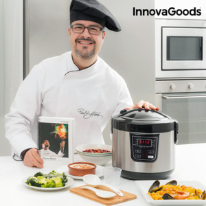 Robot de Bucătărie cu Carte de Bucate Smart InnovaGoods 4 L 800W Negru Oțel