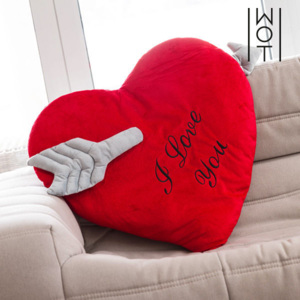 Pernă Inimă cu Săgeată I Love You Wagon Trend (60 cm)