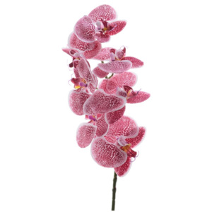 Orhidee artificială cu multe flori, roz, 77 cm